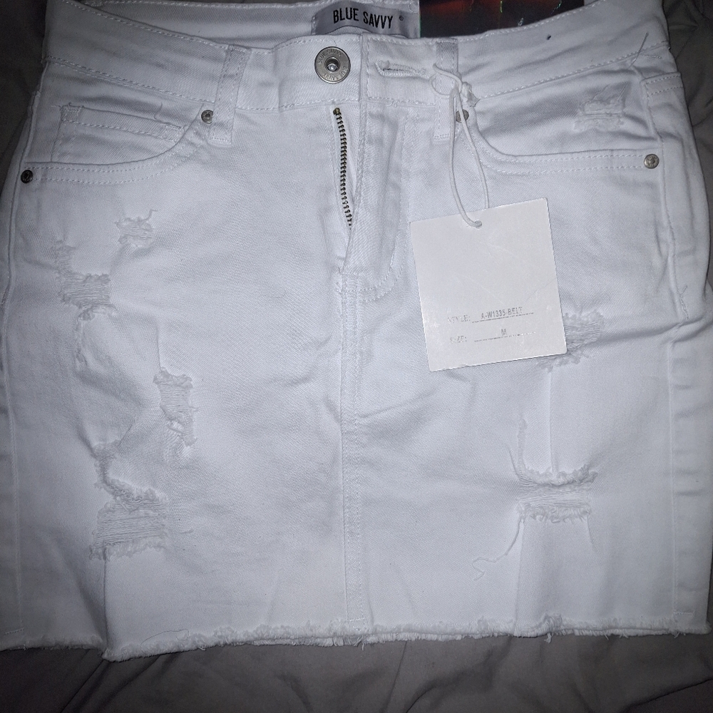 White Mini Skirt Size Med